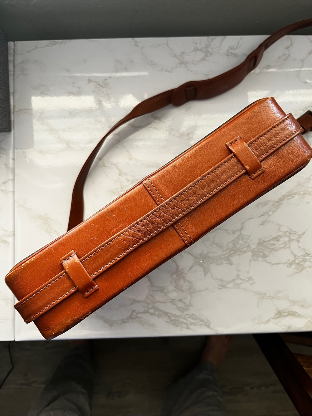 Vintage 1970s Louis Vuitton Crossbody with Tan Trim - Picture 3 of 13